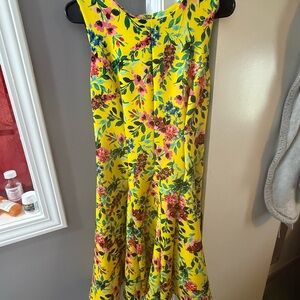 Calvin Klein Yellow Floral Dress